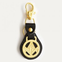 CHAVEIRO ESQUADRO E COMPASSO REDONDO COM MOSQUETÃO